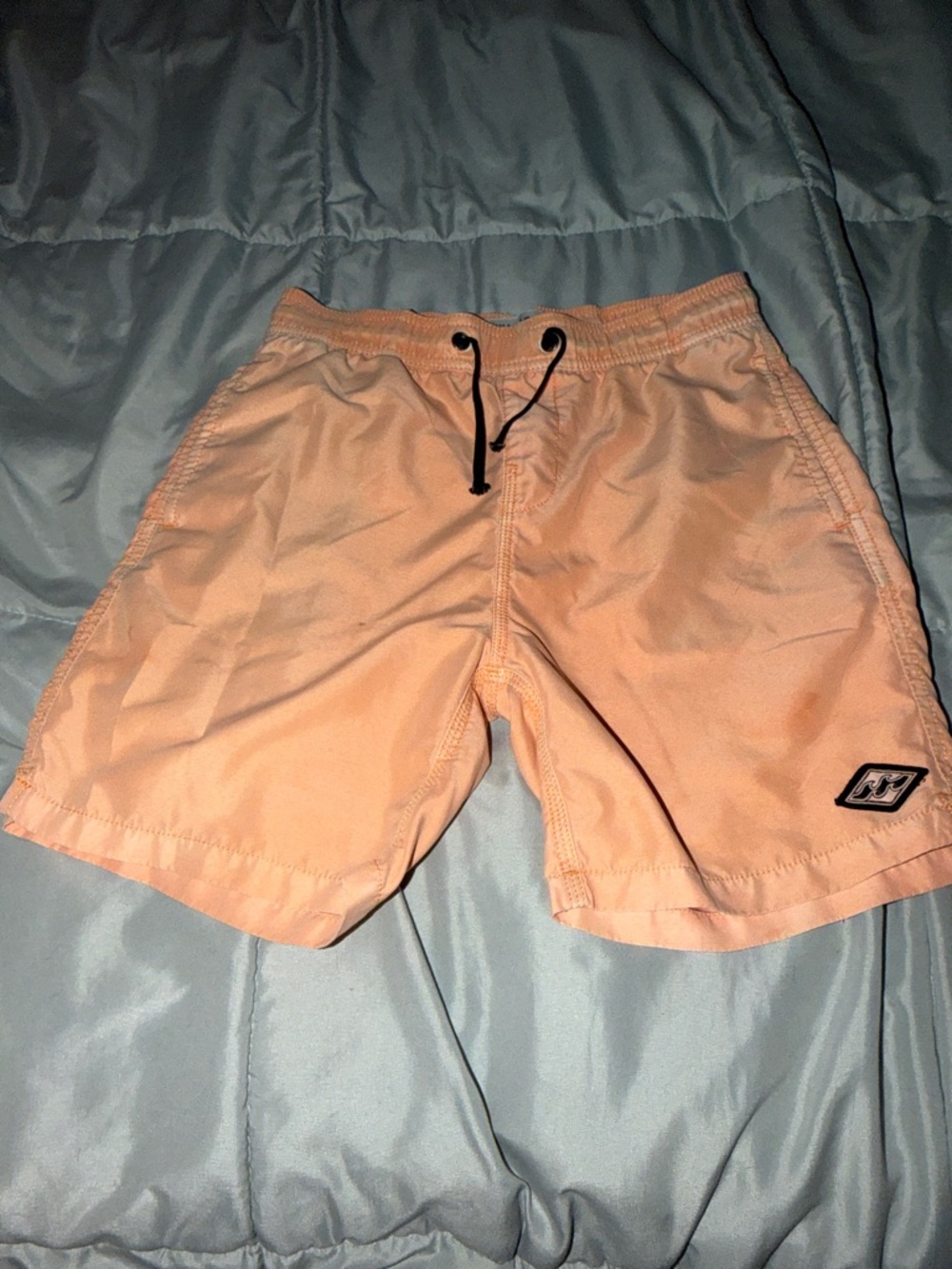 Billabong orange Swim Trunks with Black Drawstring